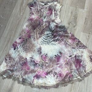 Komarov Colorful Textured Sleeveless Dress